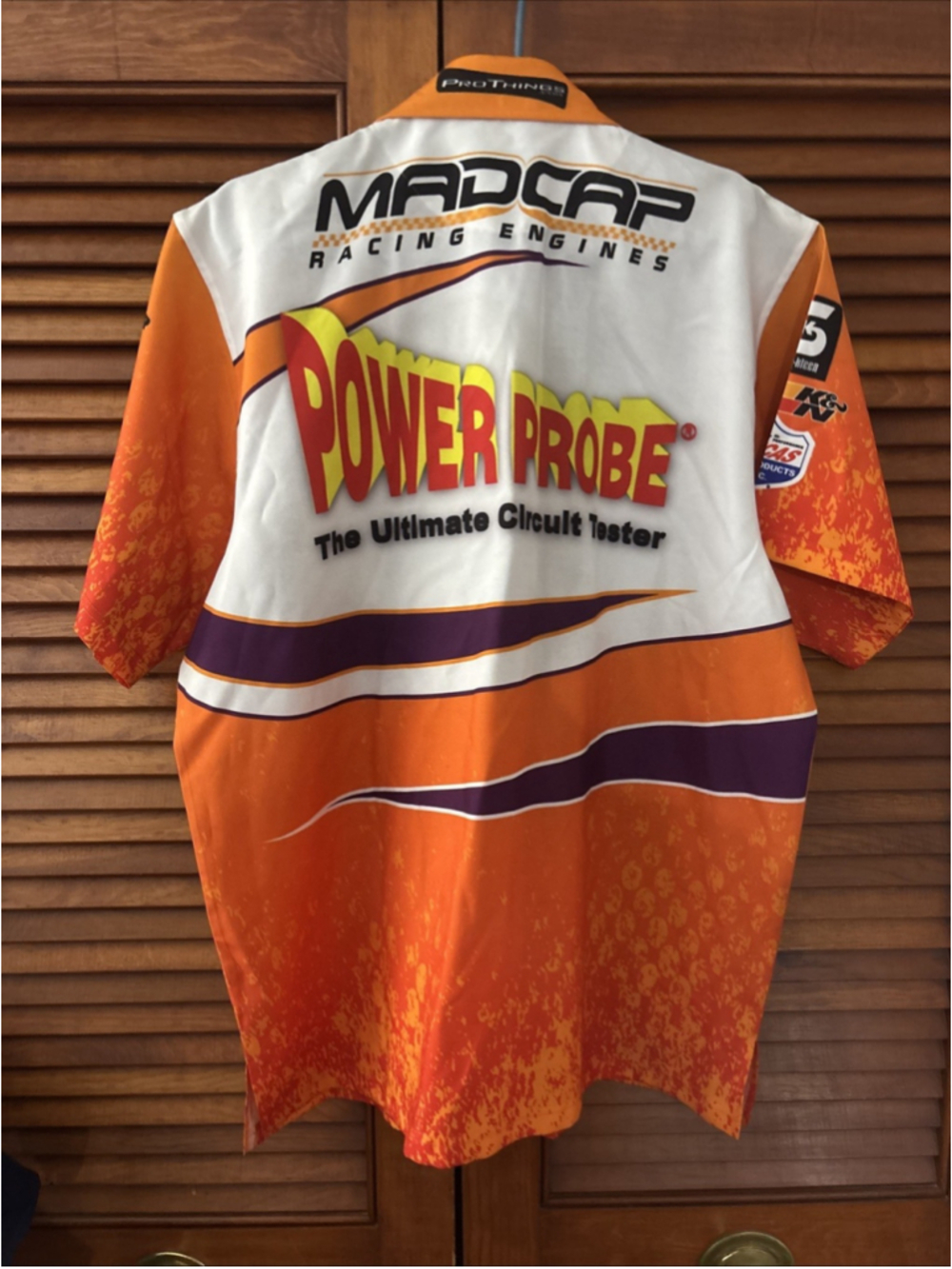 Lamb Motorsports Justin Lamb NHRA Team Crew Button Down Shirt Signed Size XL - Picture 6 of 6